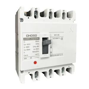 COM1-250 4P Safety Industrial AC 200A MCCB Air Switch Molded Case Circuit Breakers 35kA