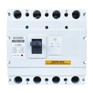 COM1-800 3P CHOSO Customizable 4P MCCB Air Switch Low Voltage Molded Case Circuit Breakers 65kA Thermal-Magnetic Trip 415V