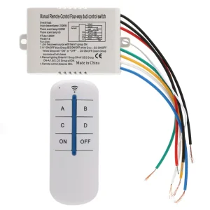 CS SW 18020P 4 Channel Wireless ON OFF Lamp Remote Control Switch CE Certified Receiver Transmitter