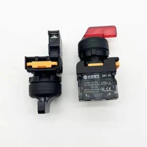 CSA-10CX 22mm Long Handle Selector Button Knob Momentary Self-reset or Maintained Latch Short Body Space Saving Rotary Switch