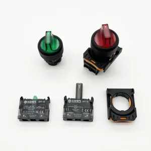 CSA-10XD 22mm Indicator Selector Button Knob Momentary or Maintained Short Body Single Contact 1NO or 1NC Illuminated Knob