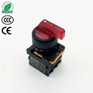 CSA 11CXD 22mm LED Selector Momentary or Maintained Illuminated 6~380V Long Handle Rotary Switch Button Knob with Indicator