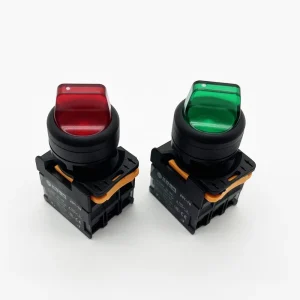 CSA-11XD 22mm Selector Button Knob Momentary or Maintained 6~380V Two Contacts Illuminated Rotary Switch Selector Button Knob