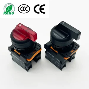 CSA 20CX3 22mm Selector Button Knob Momentary Self reset or Maintained Latch 1NO 1NC or 2NO 2 3 position Rotary Switch Knob