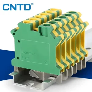 CUK-6PE Hight Ground Earth PE Terminal Blocks Screw Type Wire Electric Connectors For Industrial Automation Control