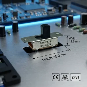 CUL TUV Certified SS 23E28 3A 250V AC 2P3T 3 Position IP40 Copper Plastic Toggle Switch Pin PCB Terminals Electronic