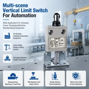 CZ 3112 Vertical Limit Switch IP67 Waterproof Aluminum Die Cast Heavy Duty 10A 380V for Industrial Automation