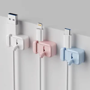 Cable Organizer Toggle Switch with ABS Material American Style for Desktop Car Use Data Charging Cable Storage Fixing Device