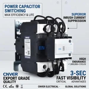 Capacitor AC Contactor Low Voltage Industrial 2 Pole / 4 Pole Contactor for Capacitor Bank Control