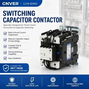 Capacitor Switching AC Contactor 3 Phase Low Voltage Magnetic Contactor for Reactive Power Compensation