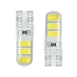 Car LED Driving Light Width Indicator T10 Two-Color Silicone 6 Light 5630 Reading Light 12V 2W