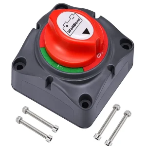 Car Selector Switch 2 Position 12V 48V Battery Disconnect Kill Switch Boat Electrical Isolator Switch for Vehicle Marine Truck