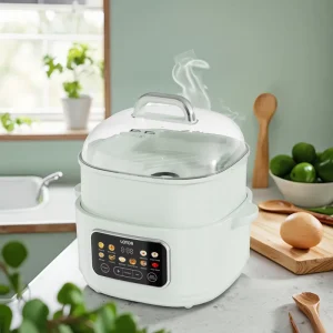 Ceramic Electric Smart 4.5L Digital Timer Control Multi Function Slow Cooker Stainless Steel Lid Plastic Outer Pot