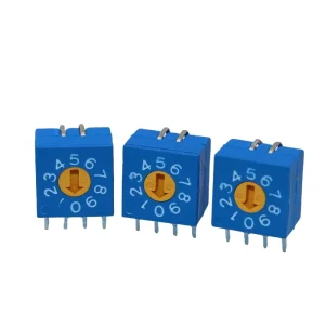China Factory Supplied Rotary Switch Knob Types Miniature Selector Rotary Dip Switch Blue