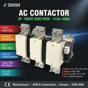 China Shanghai Factory LC1-F115 AC Contactor Magnetic Contactor 3P/4P 220VAC