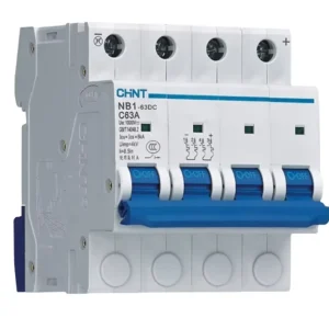 Chint DC Circuit Breaker 1P 2P 3P 4P NB1 63DC 6KA Breaking Capacity 50 60Hz MCB Solar Photovoltaic