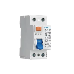Chint Mini Circuit Breaker 2P 4P NL1E-63 2P 63A 30mA Residual Current Differential Circuit Breaker Copper 30mA Residual Current