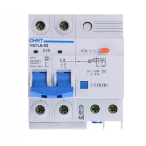 Chint Miniature Residual Current Circuit Breaker NB7LE 63 2P 40A 50A 63A Polycarbonate Rail Mounting 4.5kA Household Use