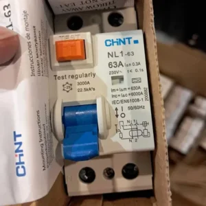 Chint NL1 63 3000A 22.5kA2s 2P 25A 40A 63A 30mA 100mA 300mA Type A or Type AC Belgium RCD Residual Current Circuit Breaker