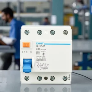 Chint NL1E 63 Series Miniature Circuit Breaker RCCB RCBO Residual Current Operation 2P 25A 4P 63A 30mA with 40A