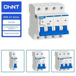 Chint NXB-63 AC230V 6kA Miniature Circuit Breaker for Industrial Power Distribution Systems