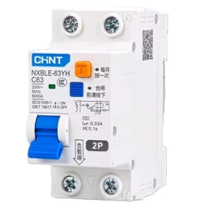 Chint NXBLE-63 MCB 1P 2P 3P 4P 6A 10A 16A 20A 32A 40A 63A B C D Electromagnetic NXB-63 Miniature Circuit Breaker