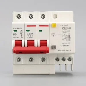 Chuangmin CMB1LE 63 1P+N 2P 3P 4P Low Voltage Distribution RCBO 230/400V 10KA Breaking Capacity PA66 Material Li Protection BCD
