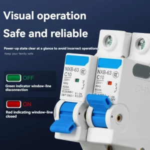 Circuit Breaker RCBO Earth Leakage Switch Protector Industrial 230V 6kA DIN Plastic Earth Leakage Circuit Breaker