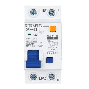 Circuit Breaker RCBO Overcurrent Protection 6kA Din Rail Mount BCD Curve C 50 60Hz Copper and Plastic Electrical Equipment
