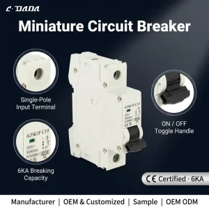 Circuit-Breaking MCB Professional Circuit Breaker Manufacturers 1P 2P 3P 4P 6kA 1-63A Miniature Circuit Breaker