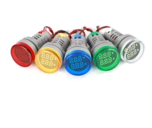 Circular and Square Digital LED Indicator Lights Indicator Light Voltage and Current Meter Signal Light AD16-22FVA