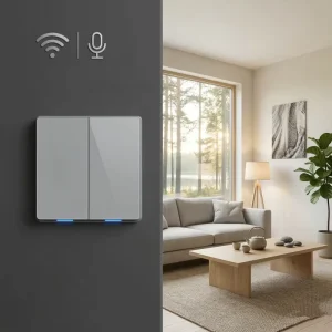 Commercial Building Tuya WiFi Zigbee 10A 1NO Push Switch LED Indicator Electrical Smart Control Panel