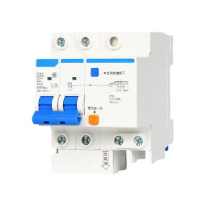Commercial Home PA66 Material RCBO ELCB 63A 30mA 1P+N 6kA Rail Mounting Residual Current Circuit Breaker
