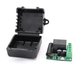 Compact RF 433MHz Wireless Remote Control Switch 1 Channel Integrated Housing Relay Switch for Security Alarm and Siren Systems