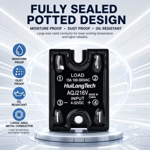 Compact Sealed Plug-in Type Solid State Relay Module AQJ116V AQJ212V AQJ119V DC to AC SSR 4-32VDC Input Space-Saving Design