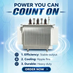 Compact Small Footprint Three Phase Oil Immersed High Efficiency Aluminum Dual Winding Coil 10kV/380V Distribution Transformer
