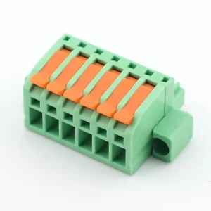 Connectors Supplier Brass 6P Terminal Blocks 3.81mm Pluggable Screw Type PCB 300V 10A