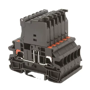 Contact Push in Technology Spring Cage Fuse DIN Rail Terminal Block With LED Indicator