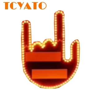 Cool Comical LED Middle Finger LED Headlights for Cars with Remote Control 12V LED Bulbs for Cars Indicator Lights