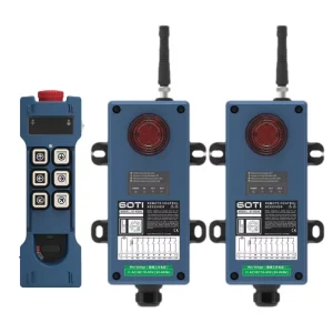 Crane Industrial Wireless Remote Control AC DC18 65V Single Speed Keys Switch 6 Channels Waterproof Plastic AAA Battery 100m