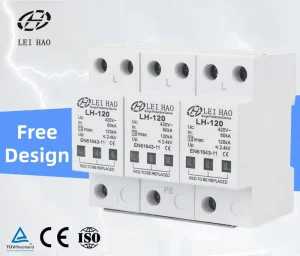 Custom DC SPD Solar PV Surge Protection Device 420V 120KA Three Phase 3P Photovoltaic System Surge Protector High Voltage Type