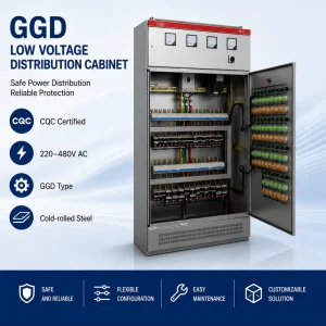 Custom GGD Low Voltage Power Distribution Cabinet CQC Certified Metal Electrical Distribution Box IP40 Rated