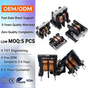 Custom High-Frequency Ferrite Core Inductor 230V AC 100A 12V/18V/24V DC Filter Common Mode Choke CE/ROHS for EV Charging