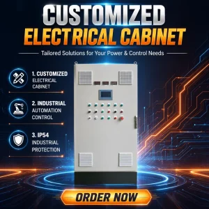 Custom Industrial Electrical Control Cabinet IP54 Carbon Steel Power Cabinet with Automation System for Factory Production Lines