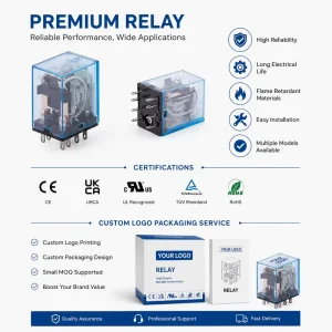 Custom LED 8pin 11pin 14pin PCB Relay Miniature 5A 7A 250vac 30VDC 2C 3C 4C 5vdc 6v 12v 24v 48v 110vdc Industrial Control Relay