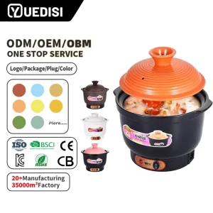 Custom Logo 3L 4L 5L 6L Electric Slow Cookers and Sous Vide Cooking Soup Electric Ceramic Crock Pot for Home