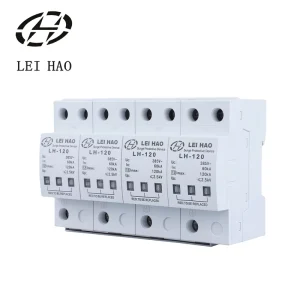 Custom Logo SPD T2 Type 120KA 385V AC 4P Surge Protector Lightning Protection 60KA CE Certified Surge Electronic Equipment