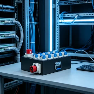Custom Mennekes Socket Three Phase Electrical Distribution Box 200A 220V 15 Outlets Stage Power Distribution Equipment