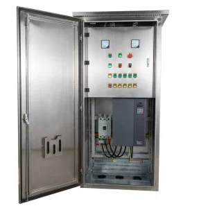Custom SUS304 Stainless Steel Control Cabinet Outdoor Waterproof Power Distribution Box with PLC and Analog Meters