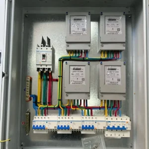 Custom kWh Meter Panel Energy Metering Cabinet 3 Phase Multi Tenant DTS661 4 Way 125A for Apartment Commercial Building
